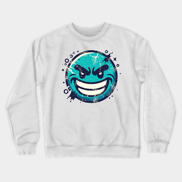 Cartoon Smiling Face Crewneck Sweatshirt by Vehicles-Art